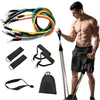 Resistance Band Set with Handles, Door Anchor & Ankle Straps | 5 Level Home Gym Resistance Tubes