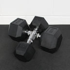 Rubber Hex Dumbbell | Commercial Grade Free Weight for Home & Gym Strength Training