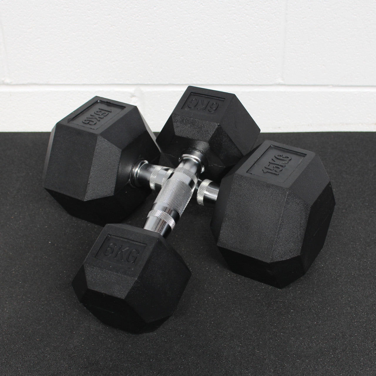 Rubber Hex Dumbbell | Commercial Grade Free Weight for Home & Gym Strength Training
