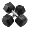 Rubber Hex Dumbbell | Commercial Grade Free Weight for Home & Gym Strength Training
