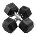 Rubber Hex Dumbbell | Commercial Grade Free Weight for Home & Gym Strength Training