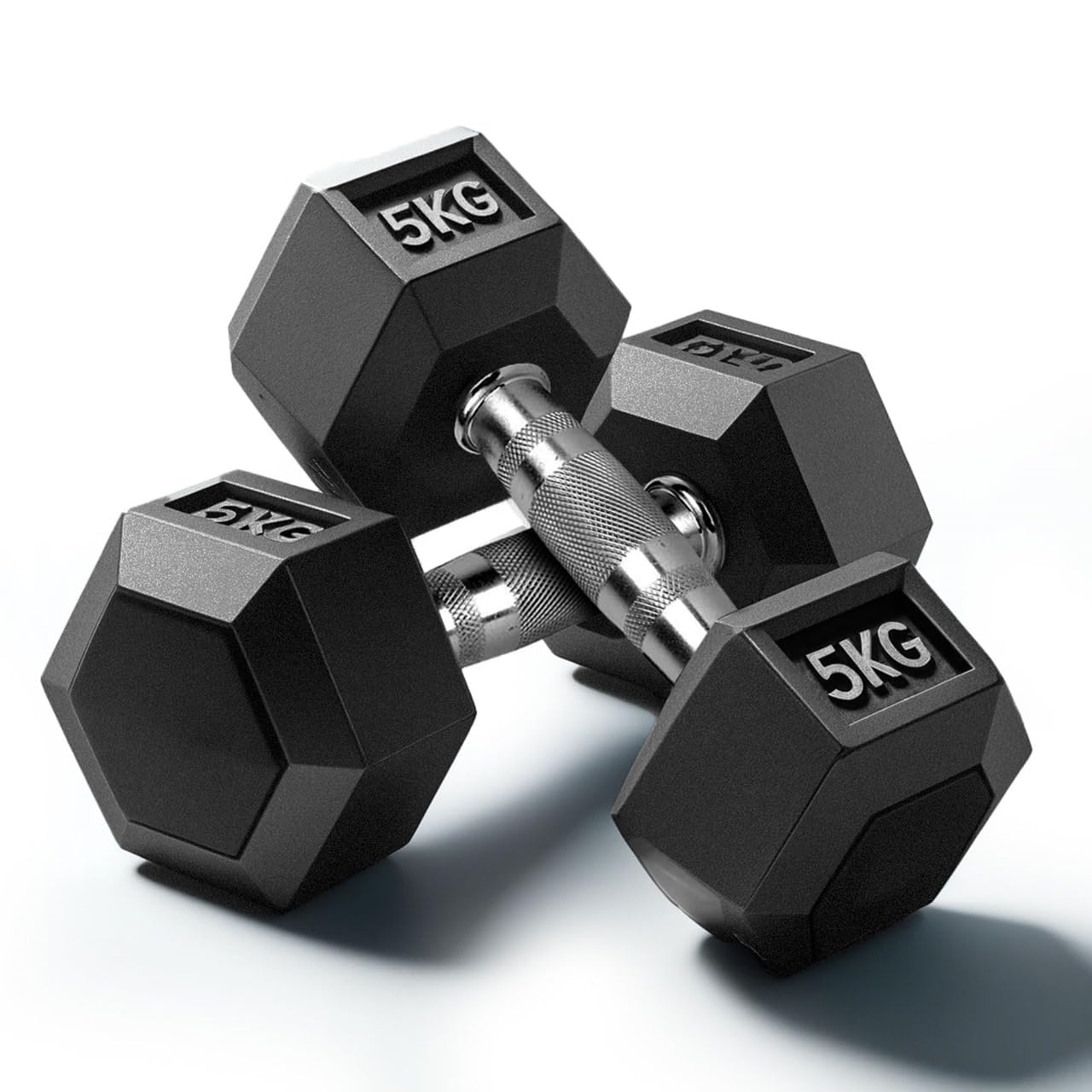 Rubber Hex Dumbbell | Commercial Grade Free Weight for Home & Gym Strength Training