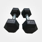 Rubber Hex Dumbbell | Commercial Grade Free Weight for Home & Gym Strength Training
