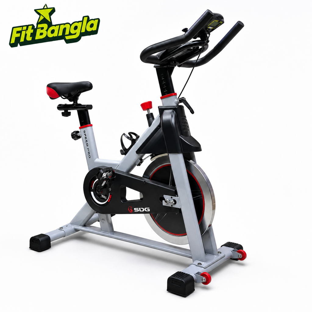 Indoor Spin Bike | Heavy Duty Exercise Bike with Adjustable Resistance for Home & Gym