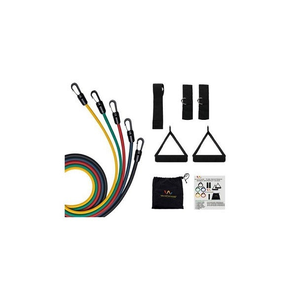 Resistance Band Set with Handles, Door Anchor & Ankle Straps | 5 Level Home Gym Resistance Tubes