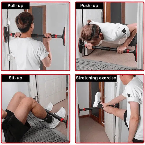 FitBangla Pro Adjustable Door Pull Up Bar  Heavy Duty Chin Up Bar | Push Up Bar | Core & Upper Body Trainer | No Drill Installation